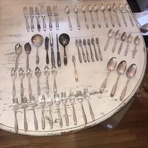 Vintage Rogers Bros 1847 Silverware Set of 60 Pieces AMBASSADOR Silverplate